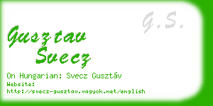gusztav svecz business card